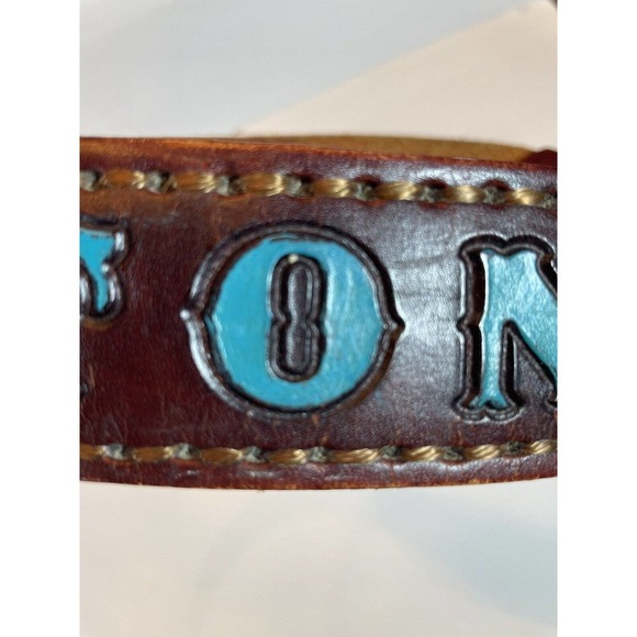 Vintage Custom Stonewall Gay Pride Leather Tooled Belt Custom Name main image 13
